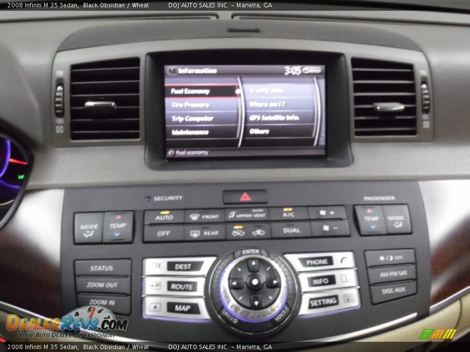 2008 Infiniti M 35 Sedan Black Obsidian / Wheat Photo #34