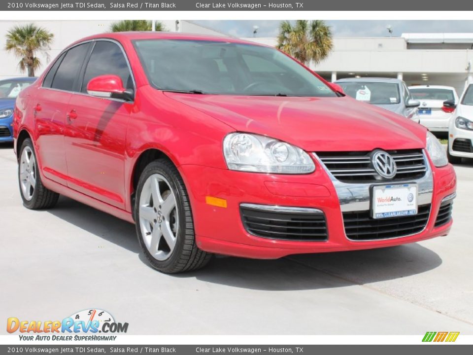 2010 Volkswagen Jetta TDI Sedan Salsa Red / Titan Black Photo #1