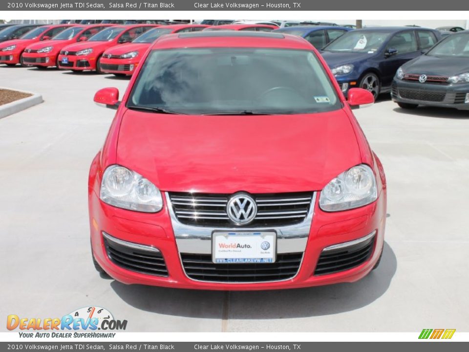 2010 Volkswagen Jetta TDI Sedan Salsa Red / Titan Black Photo #2