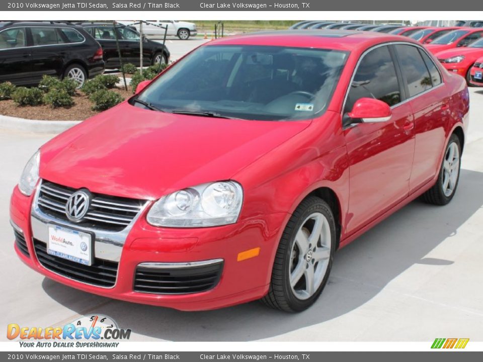 2010 Volkswagen Jetta TDI Sedan Salsa Red / Titan Black Photo #3