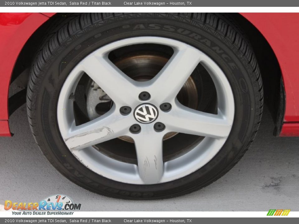 2010 Volkswagen Jetta TDI Sedan Salsa Red / Titan Black Photo #4