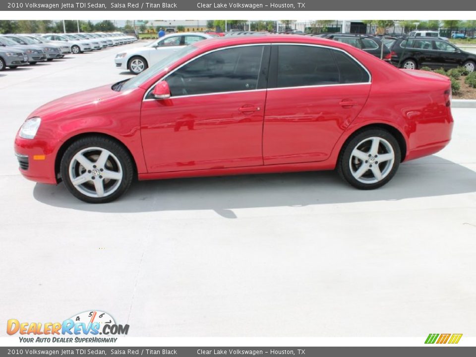 2010 Volkswagen Jetta TDI Sedan Salsa Red / Titan Black Photo #5