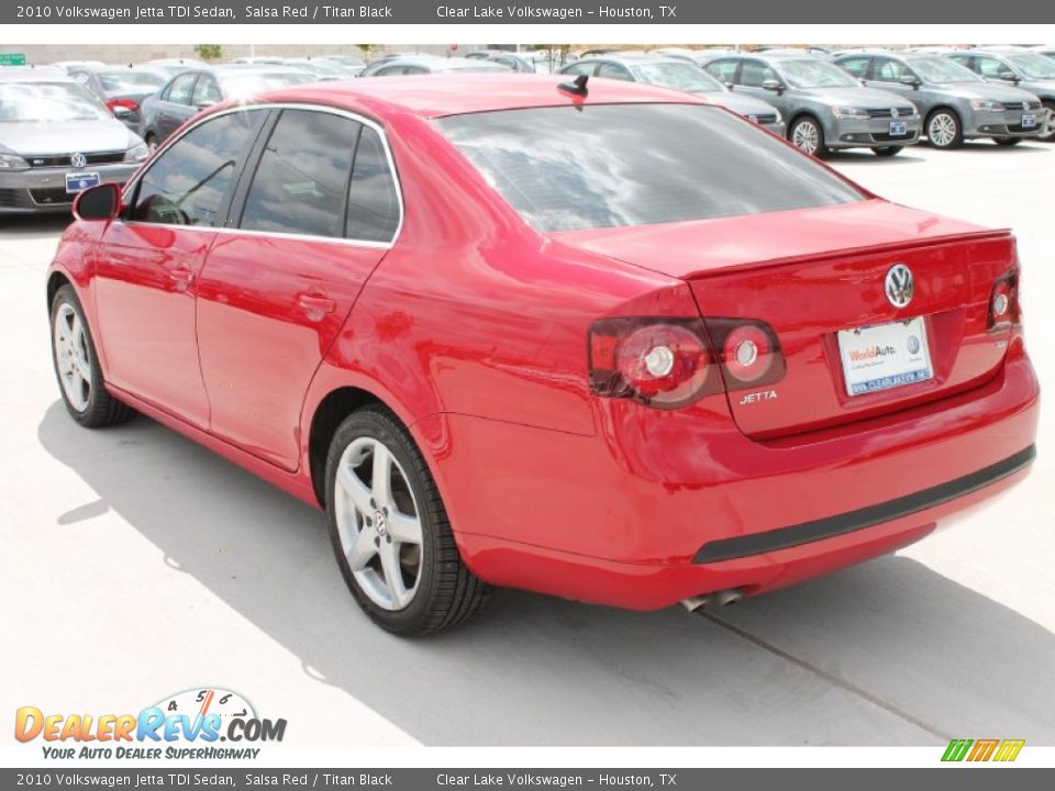 2010 Volkswagen Jetta TDI Sedan Salsa Red / Titan Black Photo #7
