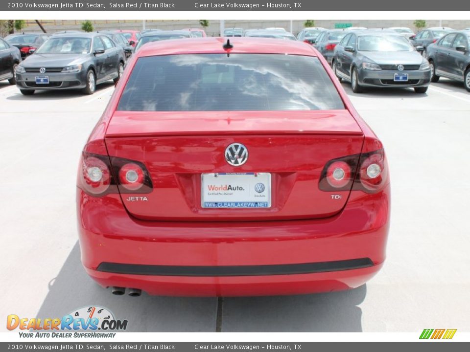 2010 Volkswagen Jetta TDI Sedan Salsa Red / Titan Black Photo #8