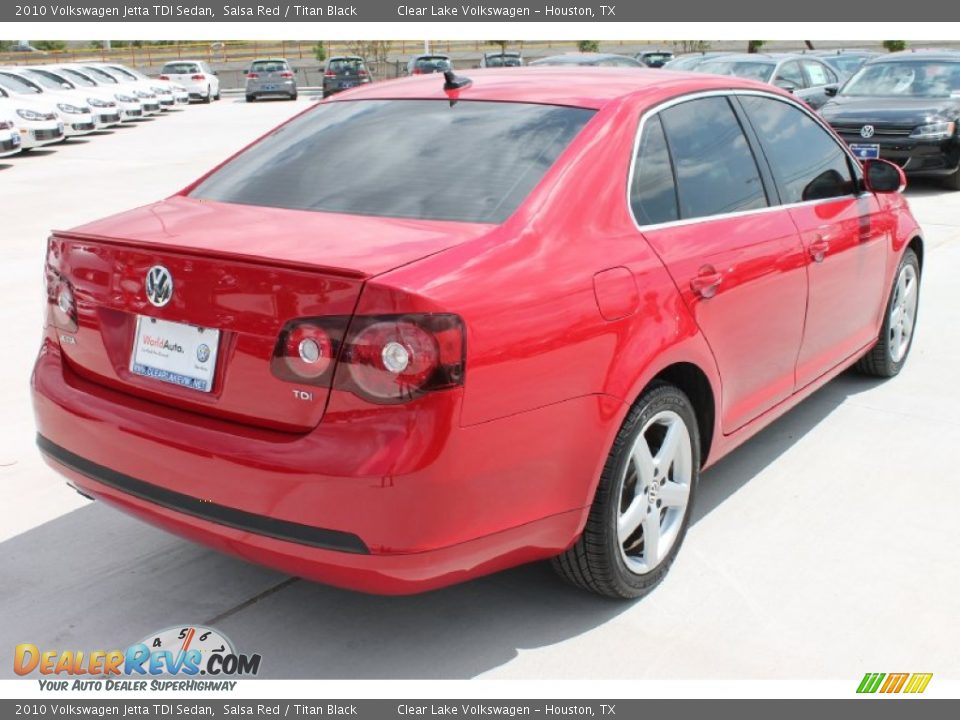 2010 Volkswagen Jetta TDI Sedan Salsa Red / Titan Black Photo #9