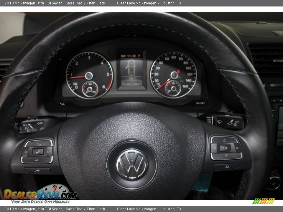 2010 Volkswagen Jetta TDI Sedan Salsa Red / Titan Black Photo #25