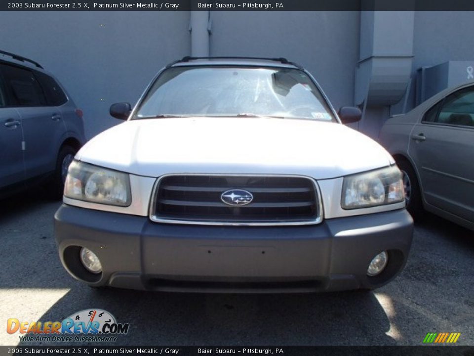 2003 Subaru Forester 2.5 X Platinum Silver Metallic / Gray Photo #2