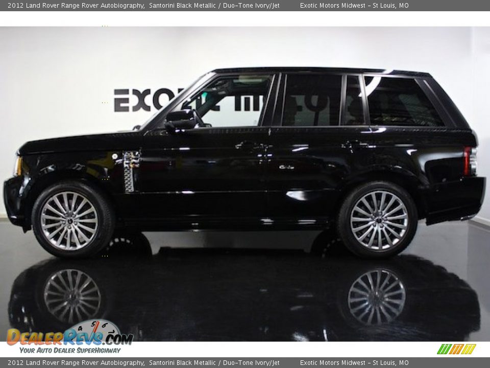 2012 Land Rover Range Rover Autobiography Santorini Black Metallic / Duo-Tone Ivory/Jet Photo #1