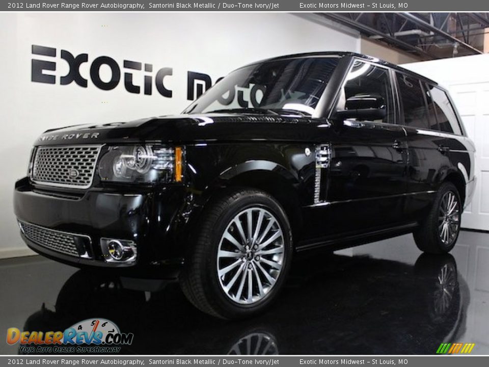 2012 Land Rover Range Rover Autobiography Santorini Black Metallic / Duo-Tone Ivory/Jet Photo #3