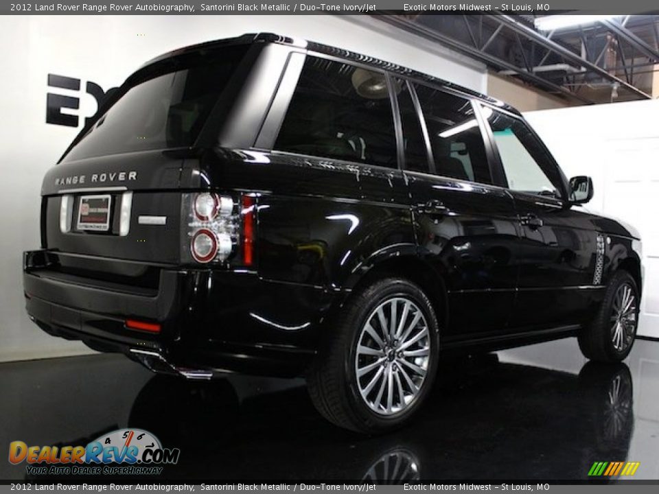 2012 Land Rover Range Rover Autobiography Santorini Black Metallic / Duo-Tone Ivory/Jet Photo #6
