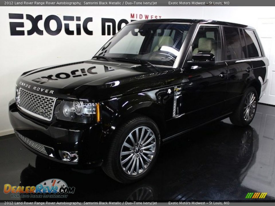 2012 Land Rover Range Rover Autobiography Santorini Black Metallic / Duo-Tone Ivory/Jet Photo #8
