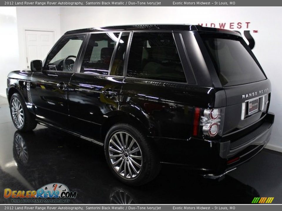 2012 Land Rover Range Rover Autobiography Santorini Black Metallic / Duo-Tone Ivory/Jet Photo #10