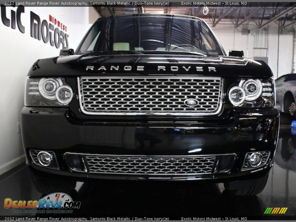 2012 Land Rover Range Rover Autobiography Santorini Black Metallic / Duo-Tone Ivory/Jet Photo #12
