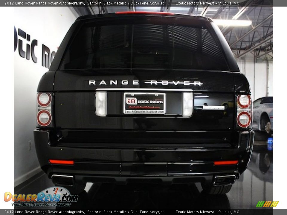 2012 Land Rover Range Rover Autobiography Santorini Black Metallic / Duo-Tone Ivory/Jet Photo #13