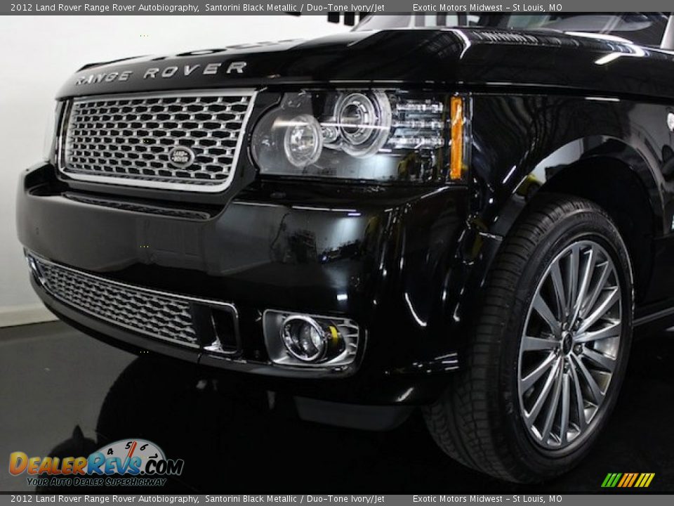 2012 Land Rover Range Rover Autobiography Santorini Black Metallic / Duo-Tone Ivory/Jet Photo #16