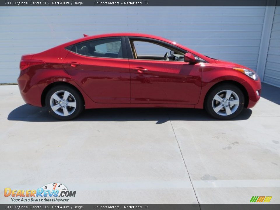 2013 Hyundai Elantra GLS Red Allure / Beige Photo #3