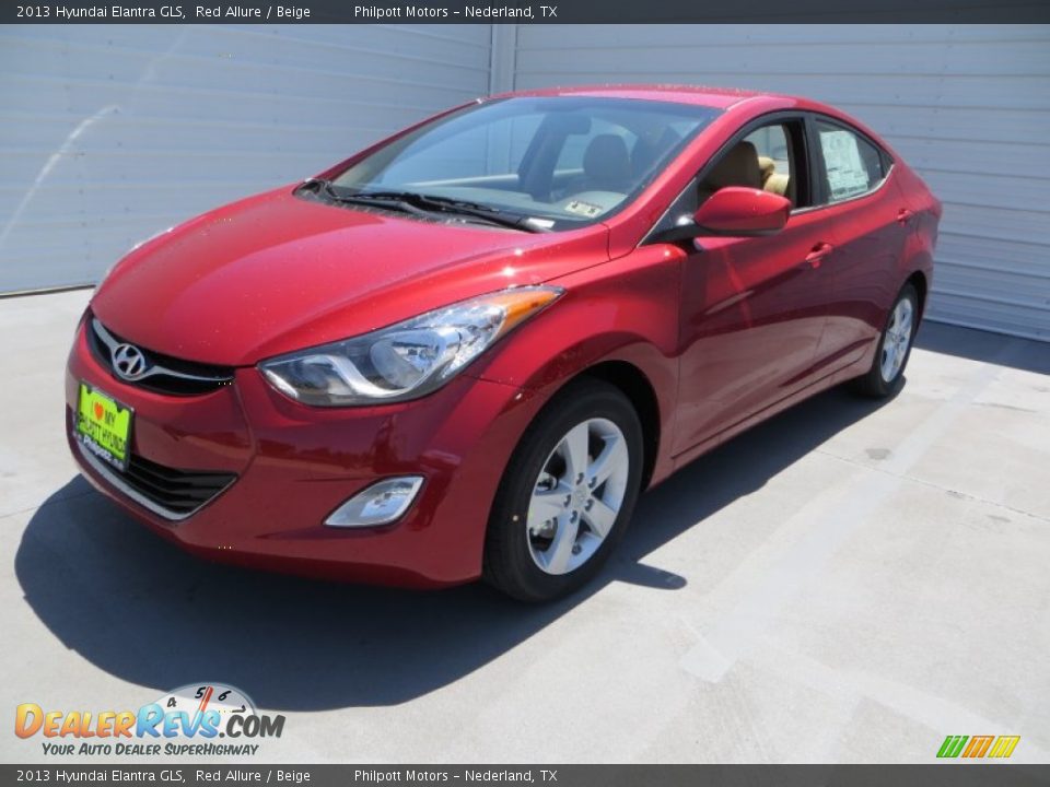 2013 Hyundai Elantra GLS Red Allure / Beige Photo #8