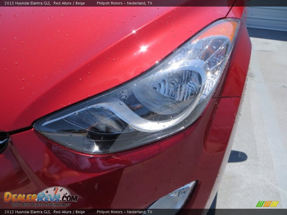 2013 Hyundai Elantra GLS Red Allure / Beige Photo #10