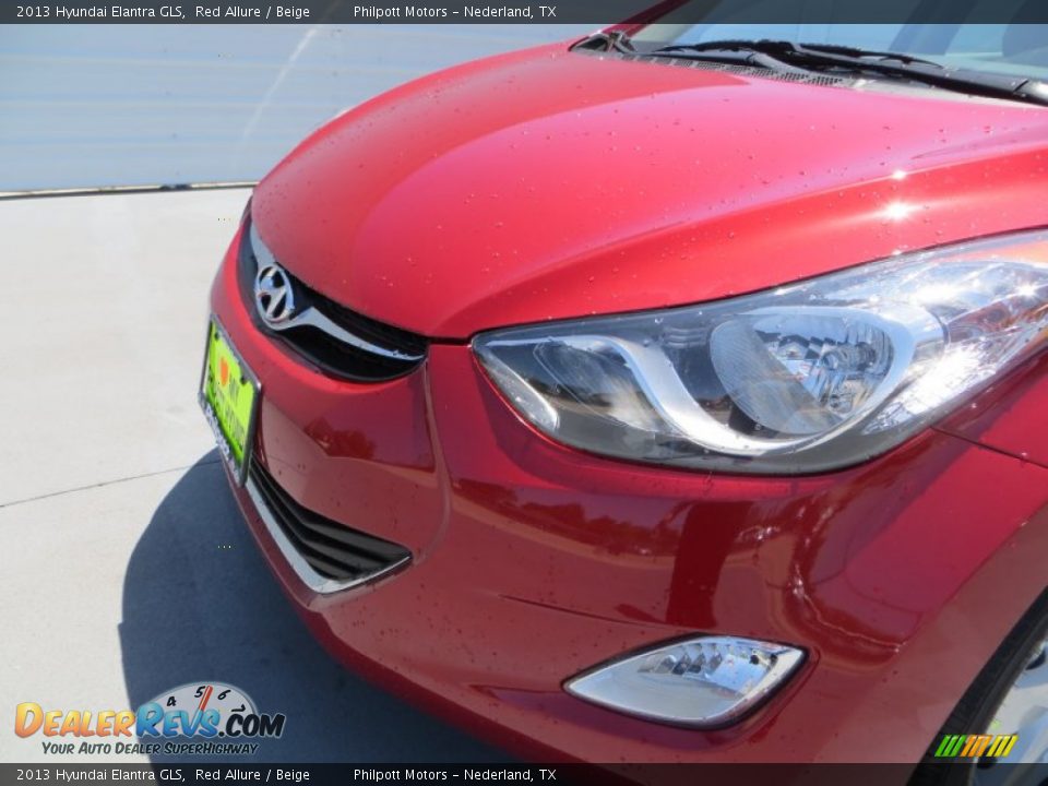 2013 Hyundai Elantra GLS Red Allure / Beige Photo #11