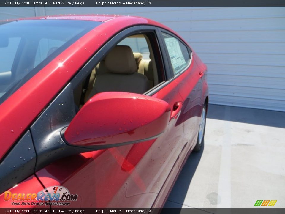 2013 Hyundai Elantra GLS Red Allure / Beige Photo #13
