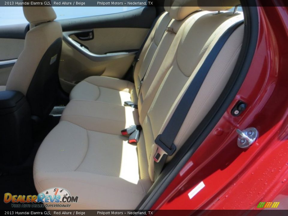2013 Hyundai Elantra GLS Red Allure / Beige Photo #19