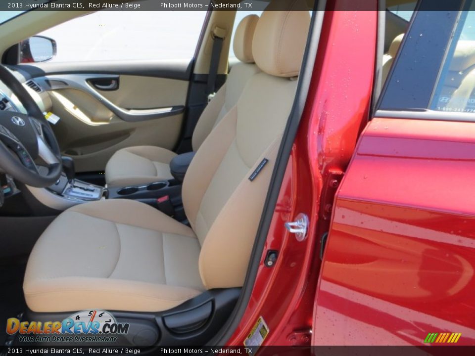 2013 Hyundai Elantra GLS Red Allure / Beige Photo #21