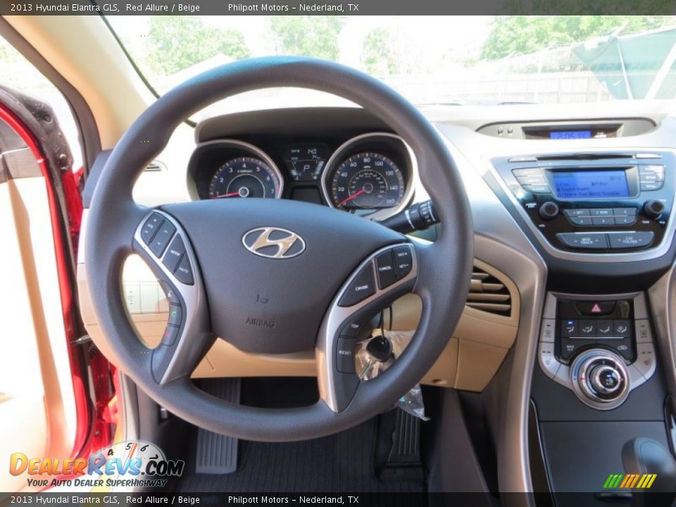 2013 Hyundai Elantra GLS Red Allure / Beige Photo #28