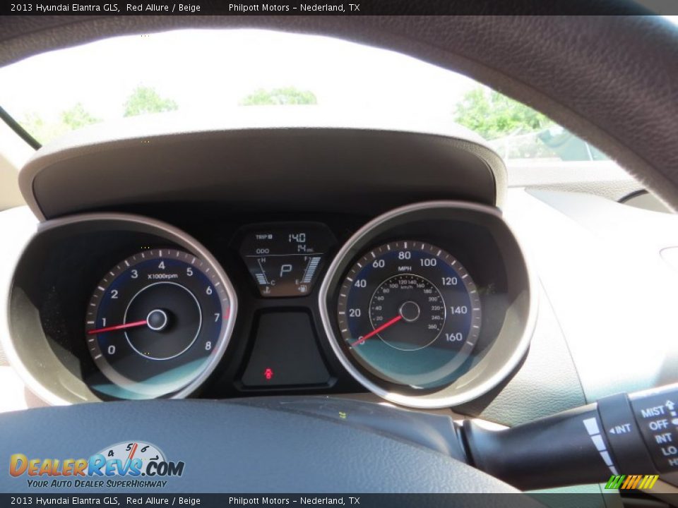 2013 Hyundai Elantra GLS Red Allure / Beige Photo #29