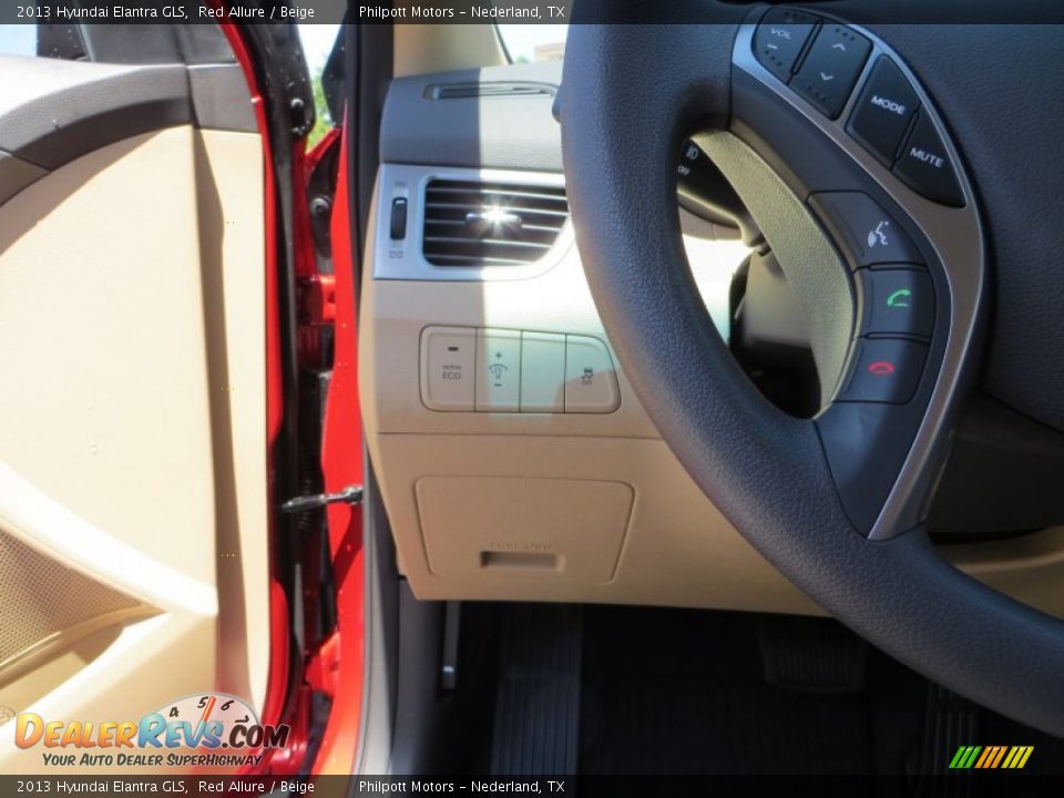 2013 Hyundai Elantra GLS Red Allure / Beige Photo #30
