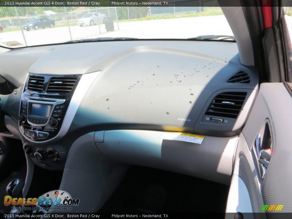 2013 Hyundai Accent GLS 4 Door Boston Red / Gray Photo #16
