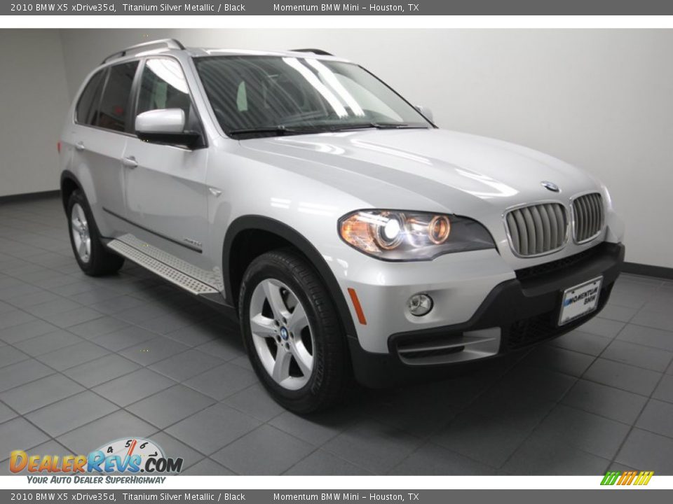 2010 BMW X5 xDrive35d Titanium Silver Metallic / Black Photo #1