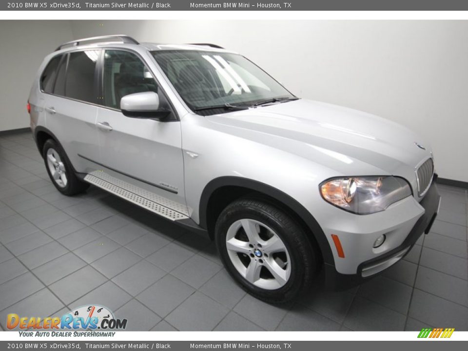 2010 BMW X5 xDrive35d Titanium Silver Metallic / Black Photo #8