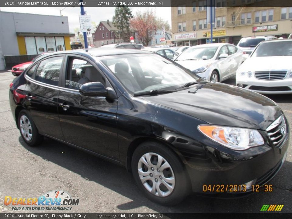 2010 Hyundai Elantra SE Ebony Black / Gray Photo #2