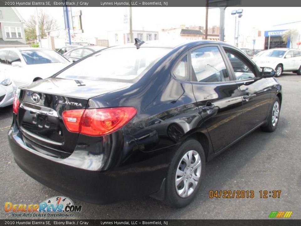 2010 Hyundai Elantra SE Ebony Black / Gray Photo #5