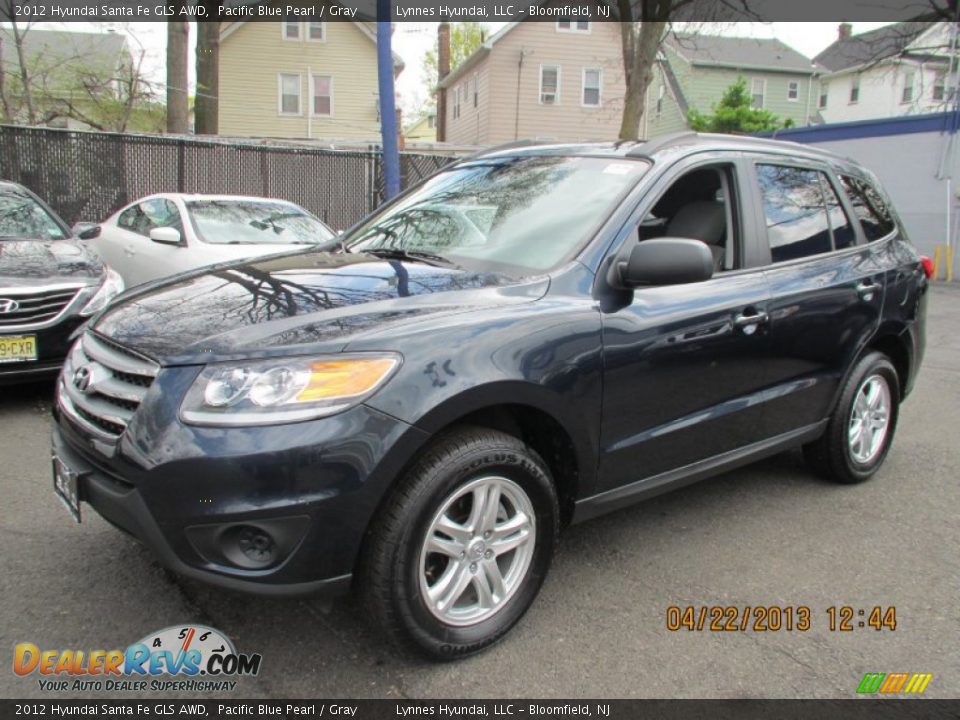 2012 Hyundai Santa Fe GLS AWD Pacific Blue Pearl / Gray Photo #2