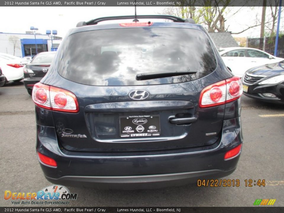 2012 Hyundai Santa Fe GLS AWD Pacific Blue Pearl / Gray Photo #4