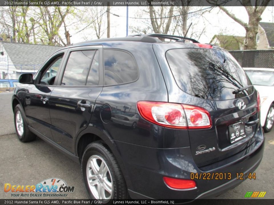2012 Hyundai Santa Fe GLS AWD Pacific Blue Pearl / Gray Photo #5