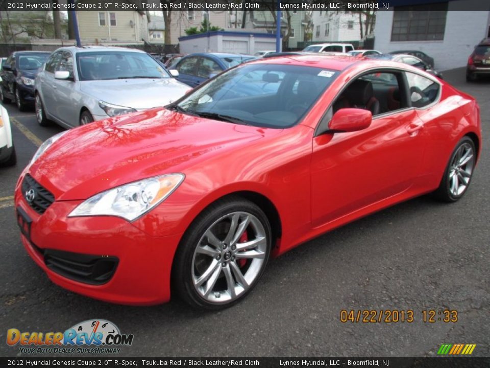 2012 Hyundai Genesis Coupe 2.0T R-Spec Tsukuba Red / Black Leather/Red Cloth Photo #3