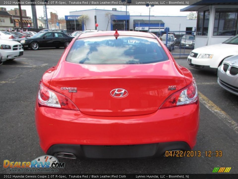 2012 Hyundai Genesis Coupe 2.0T R-Spec Tsukuba Red / Black Leather/Red Cloth Photo #4