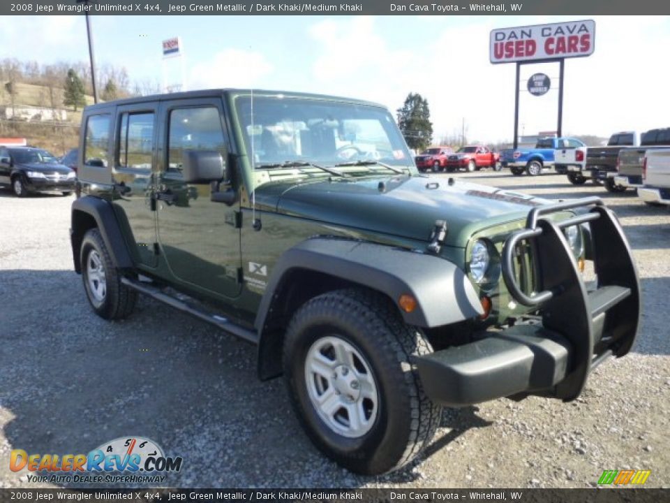 2008 Jeep Wrangler Unlimited X 4x4 Jeep Green Metallic / Dark Khaki/Medium Khaki Photo #1