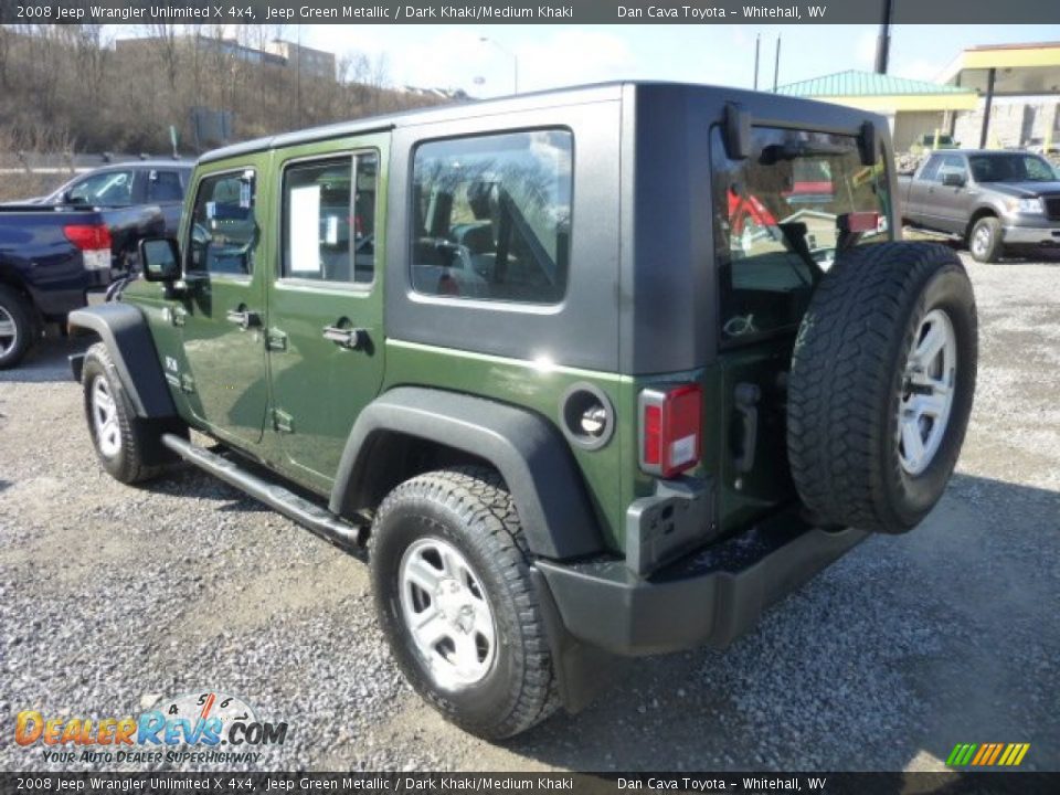 2008 Jeep Wrangler Unlimited X 4x4 Jeep Green Metallic / Dark Khaki/Medium Khaki Photo #5
