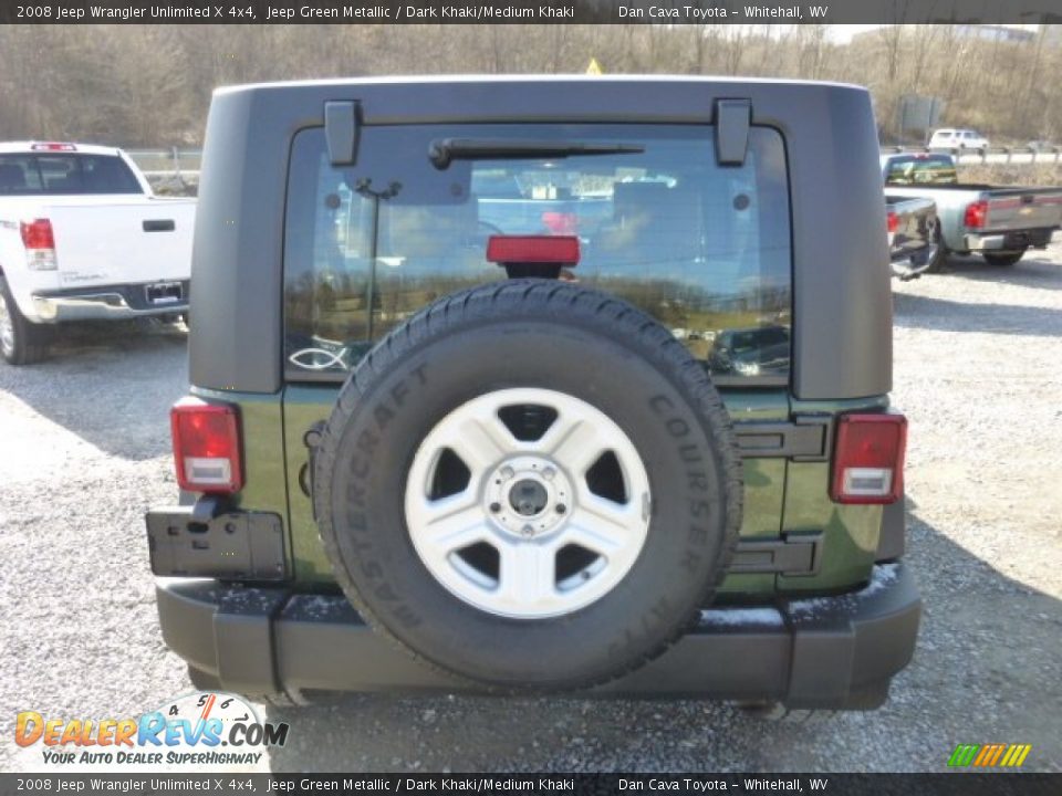 2008 Jeep Wrangler Unlimited X 4x4 Jeep Green Metallic / Dark Khaki/Medium Khaki Photo #6