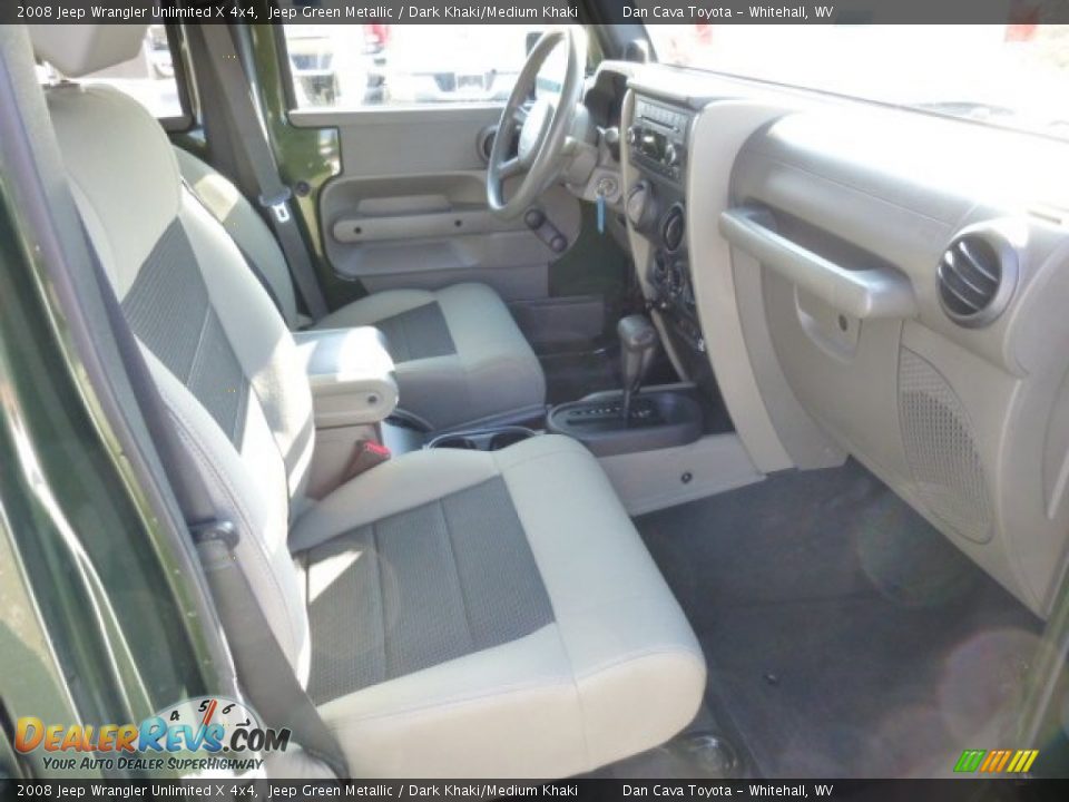 2008 Jeep Wrangler Unlimited X 4x4 Jeep Green Metallic / Dark Khaki/Medium Khaki Photo #9