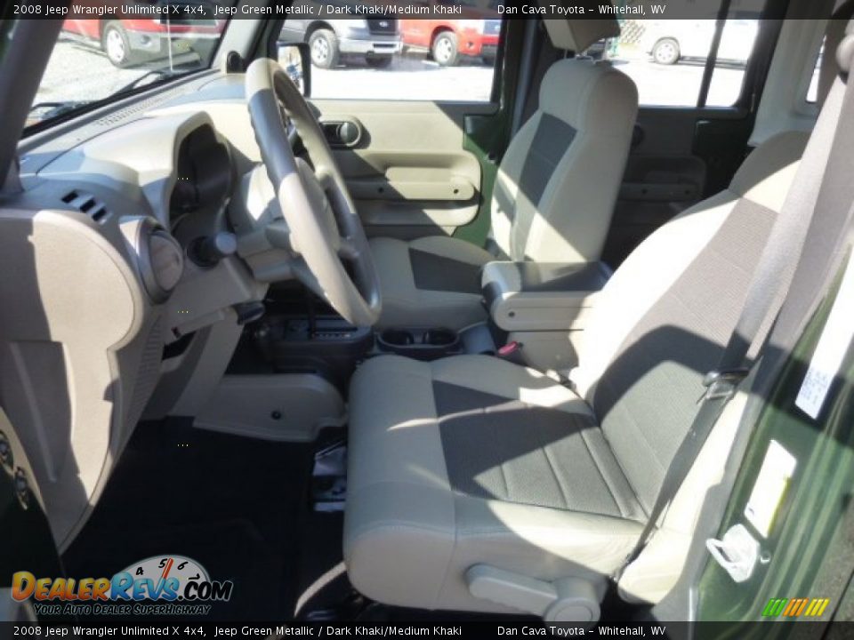 2008 Jeep Wrangler Unlimited X 4x4 Jeep Green Metallic / Dark Khaki/Medium Khaki Photo #11