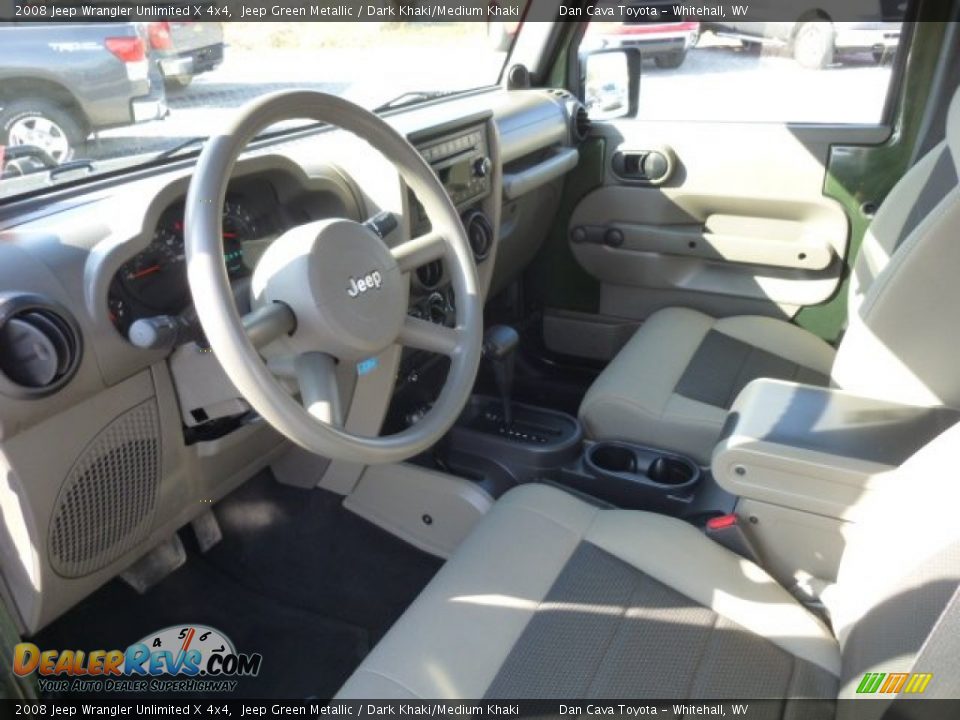 2008 Jeep Wrangler Unlimited X 4x4 Jeep Green Metallic / Dark Khaki/Medium Khaki Photo #12