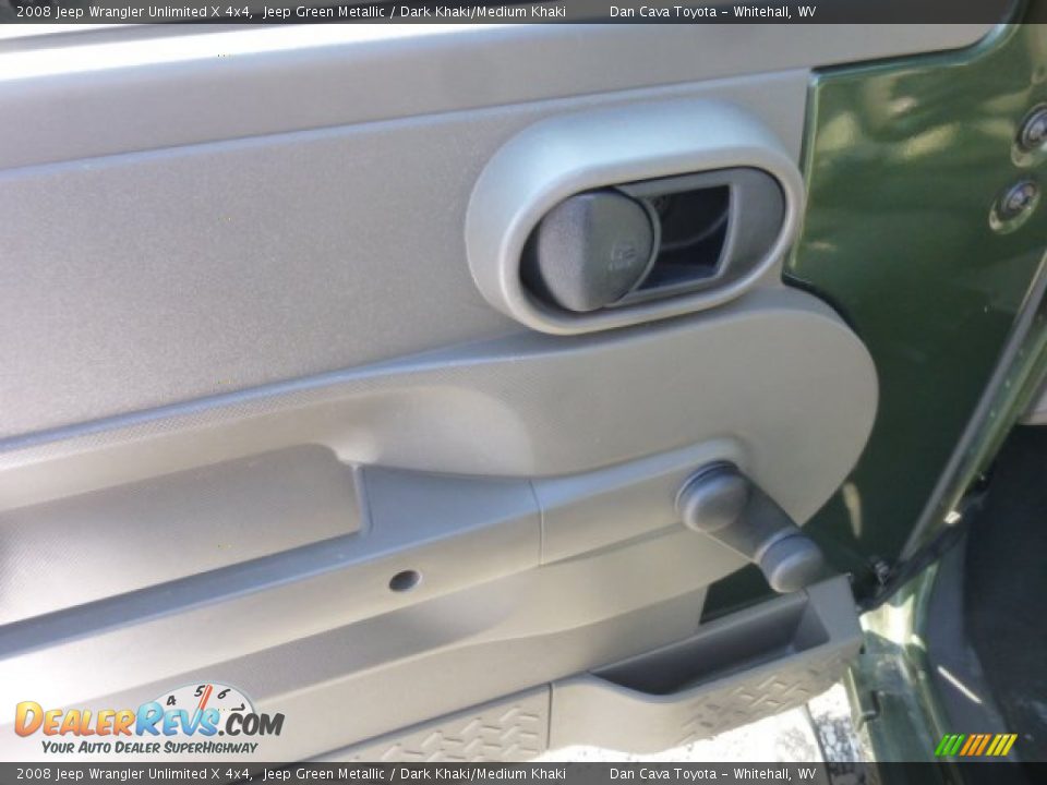 2008 Jeep Wrangler Unlimited X 4x4 Jeep Green Metallic / Dark Khaki/Medium Khaki Photo #13