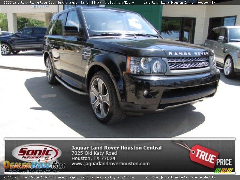 2011 Land Rover Range Rover Sport Supercharged Santorini Black Metallic / Ivory/Ebony Photo #1