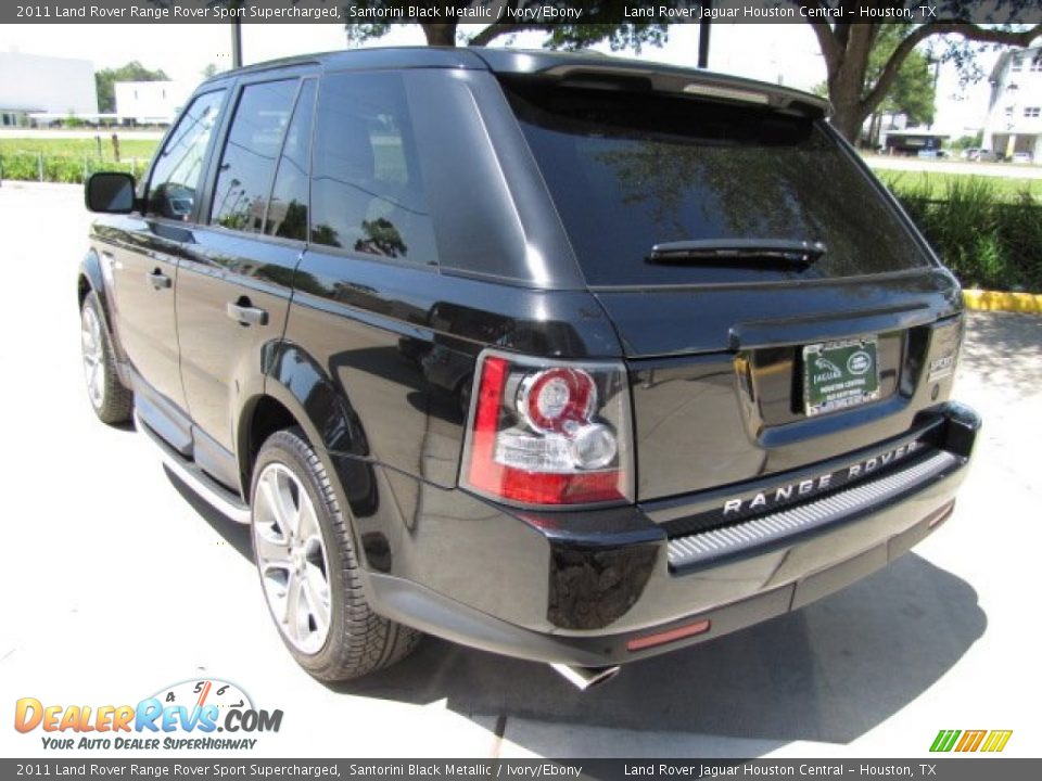2011 Land Rover Range Rover Sport Supercharged Santorini Black Metallic / Ivory/Ebony Photo #8
