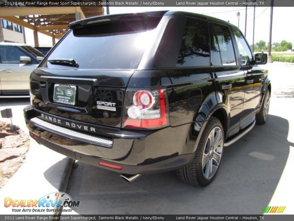 2011 Land Rover Range Rover Sport Supercharged Santorini Black Metallic / Ivory/Ebony Photo #10