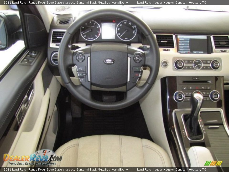 2011 Land Rover Range Rover Sport Supercharged Santorini Black Metallic / Ivory/Ebony Photo #13